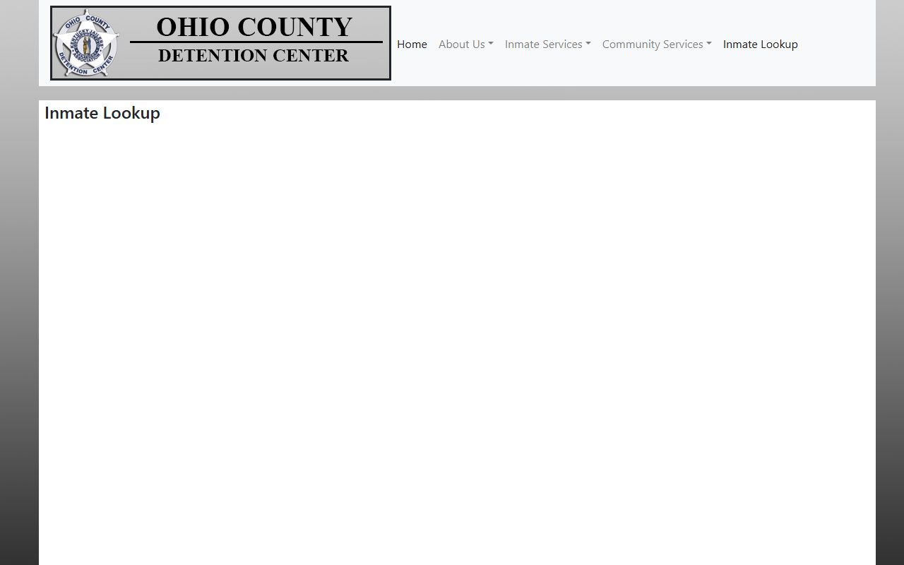 Ohio County inmate population JailTracker roster lookup page
